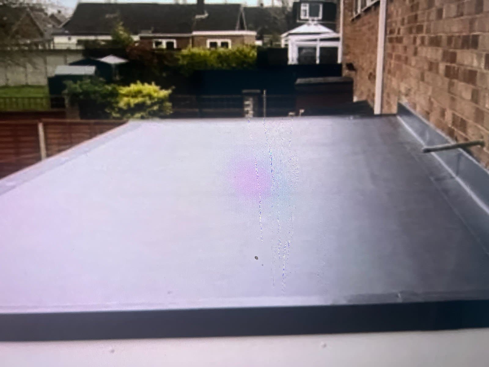 A flat commercial roof installation